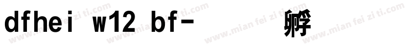 dfhei w12 bf字体转换